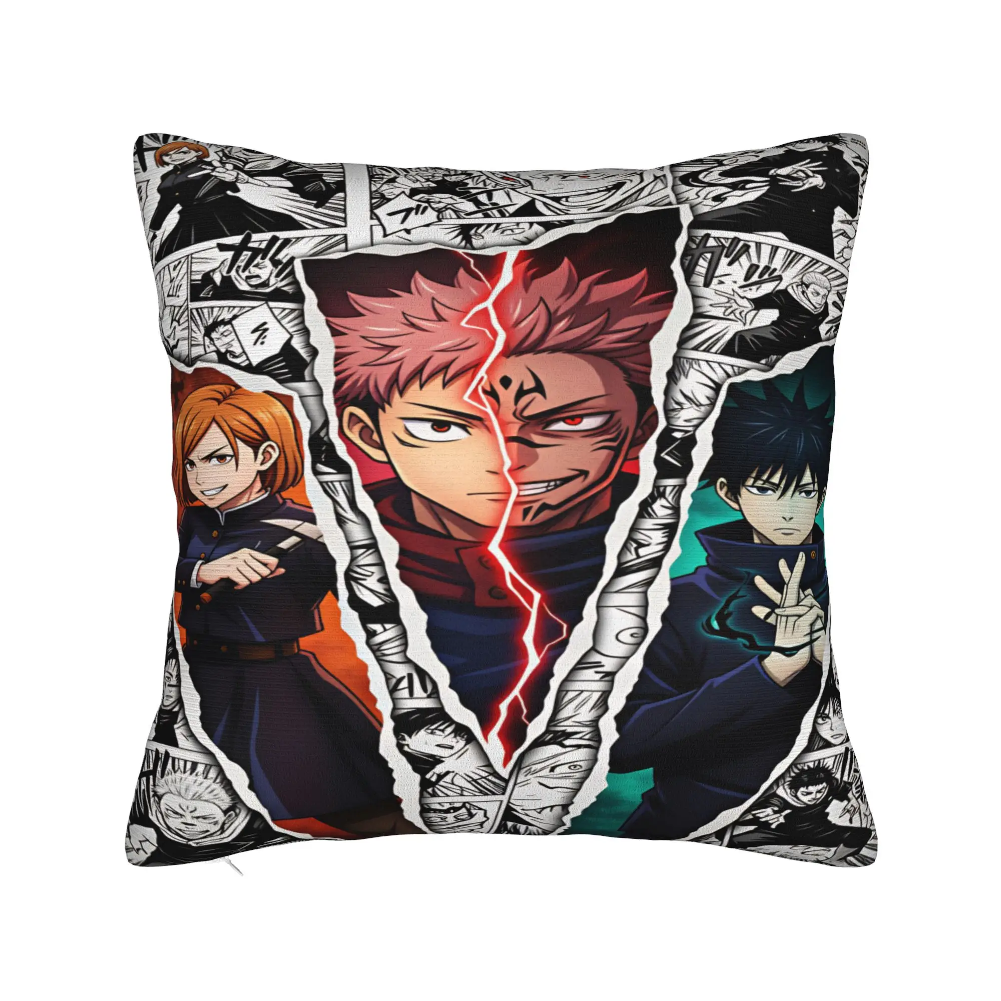 Pillow Case Jujutsu Kaisen Soft  Pillow Cover For Sofa Bedroom Home Decor Fashion Pillowcases