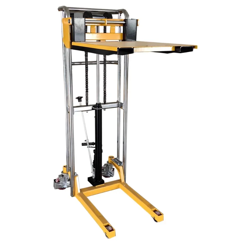 Carretilla elevadora hidráulica eléctrica pequeña con plataforma de elevación de Material de pedal de pie