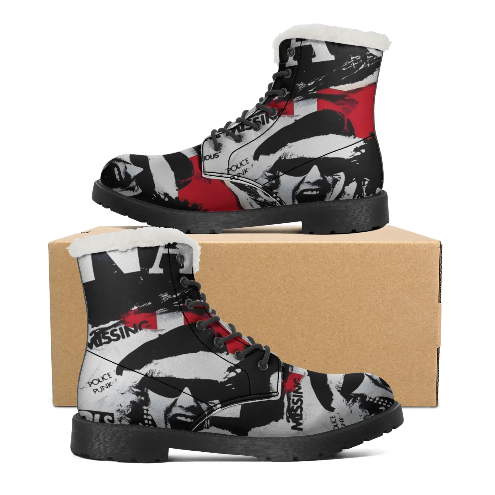 

Fashion Design Plush Boots Hip Hop Men Women Teenager Shoes Casual Boot Outdoor High Quality Warm High Boots EU35-48