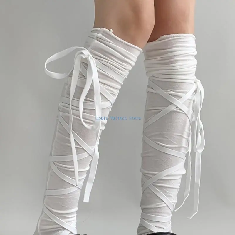 L5YB – bas Ballet à bretelles pour femmes filles, chaussettes dessus du genou, en Nylon, chaussettes hautes, Tube,