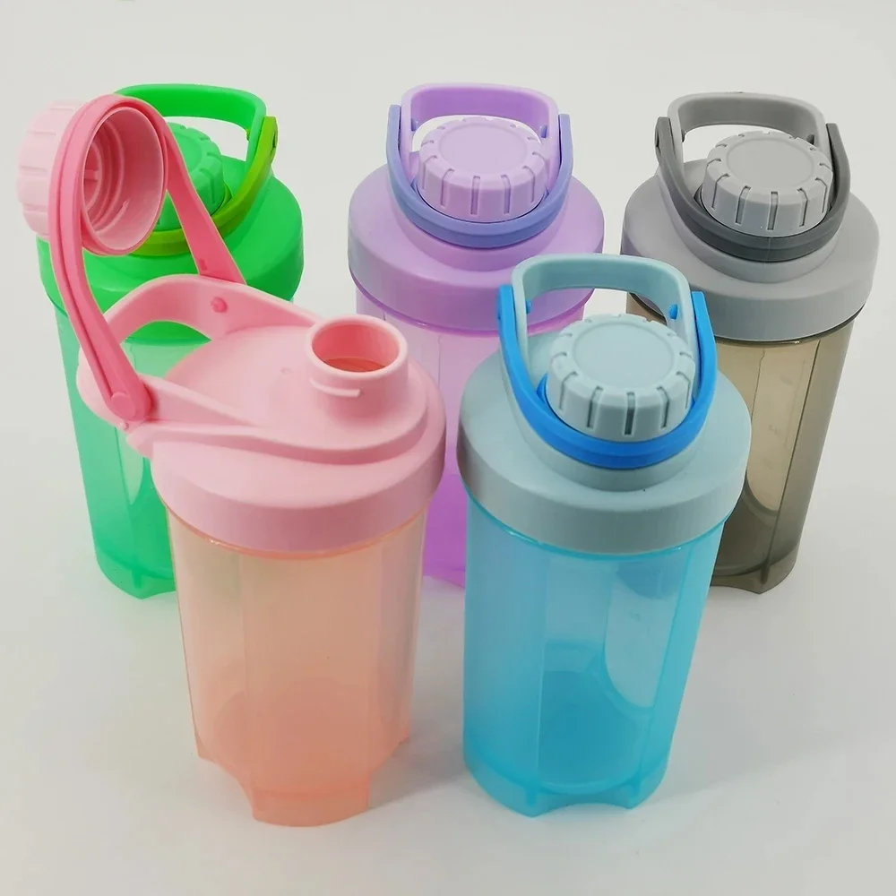 400ML/600ML Water Bottle For Drink Plastic Leak Proof Sports Bottles Protein Shaker Water Bottle Drinkware BPA FREE