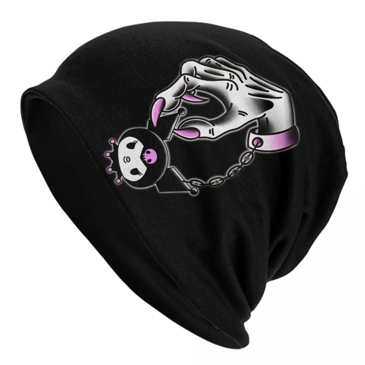 

Custom Kuromi Bonnet Hats Cool Knitting Hat For Women Men Winter Warm Prisoner of Kuromi Skullies Beanies Caps