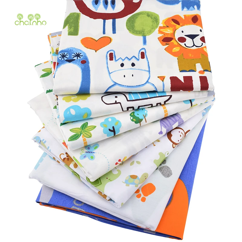 Cartoon Printed Twill Cotton Fabric,DIY Sewing Quilting Home Textiles Patchwork Material For Baby&Child\'s Bedding,Shirt,Doll Ect