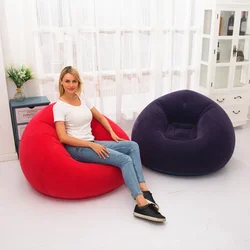 Inflatable Sofa Lounger Folding Single Person Lazy Sofa Air Chair Foldable Outdoor Leisure Daybed Thick Sofa Bed Couch