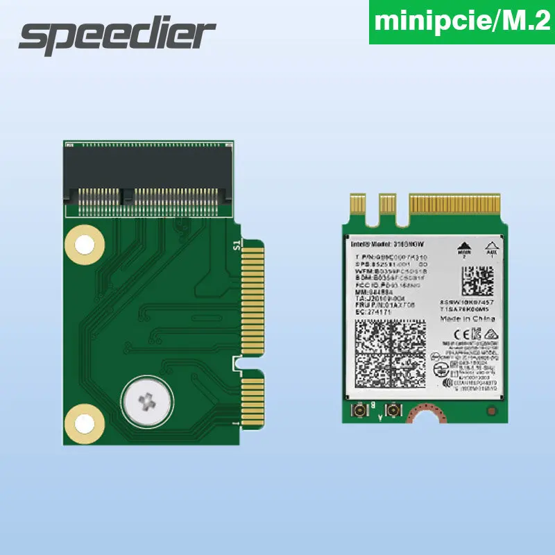 

Адаптер для сетевой карты MiniPCIe на M.2, адаптер для ноутбука с полувысотой, AX200, обновление Y510p, замена M2 MPCIe, левое/правое Угловое соединение