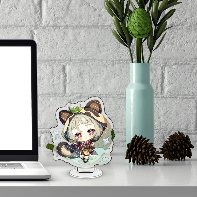 8cm Genshin Impact Anime Characters Cosplay Acrylic Figure Stand Creative Character Model Desk Decor Standing Sign Collection