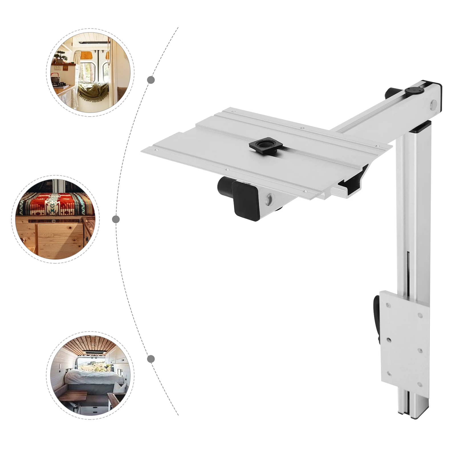 

Aluminum Alloy RV 360° Rotatable Table Leg Adjustable 50kg Load Capacity for Yachts Placing Laptops, Snacks