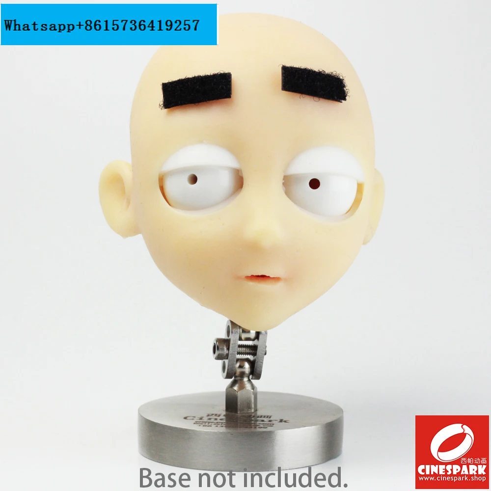 

UPGRADED silicone head with adjustable constructure inside for eye,mouth,eyebrow,eyelid movements for stop motion puppet