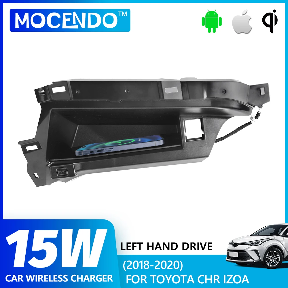 

QI Car Fast Wireless Charger For Toyota C-HR 2018 2019 2020 2021 Charging Intelligent Interior Accessories Phone Hold