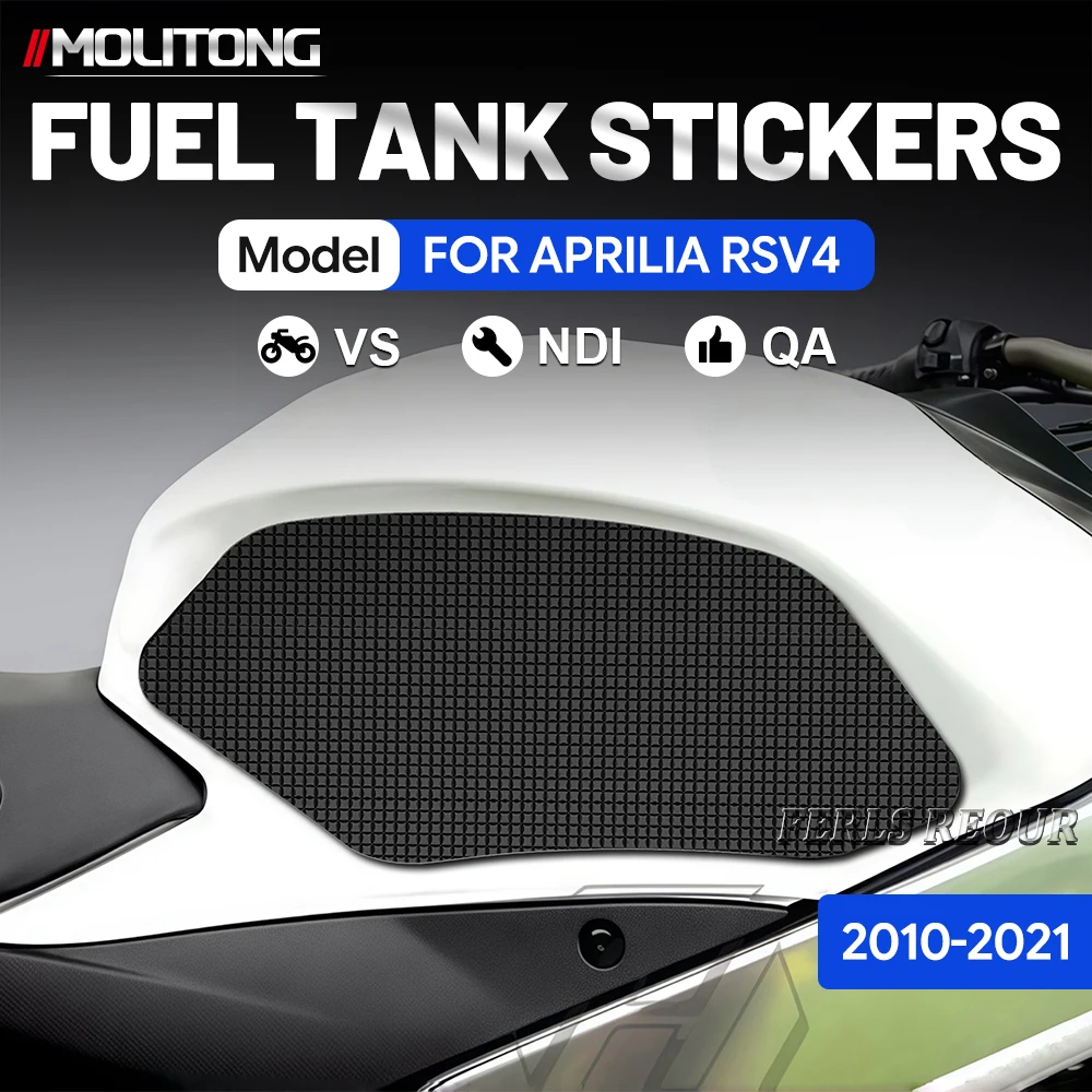 Motorcycle Decals for APRILIA RSV4 (2010–2017) – Rubber Anti-Slip, Anti-Scratch Tank Protector Pad