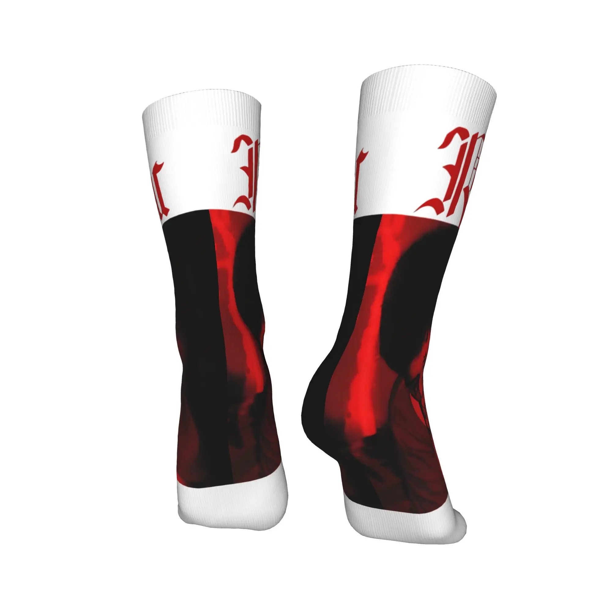 دوكي مغني الراب الجوارب جوارب عدم الانزلاق زوجين عالية الجودة تشغيل الجوارب الرياضية الخريف القوطية الجوارب المخصصة