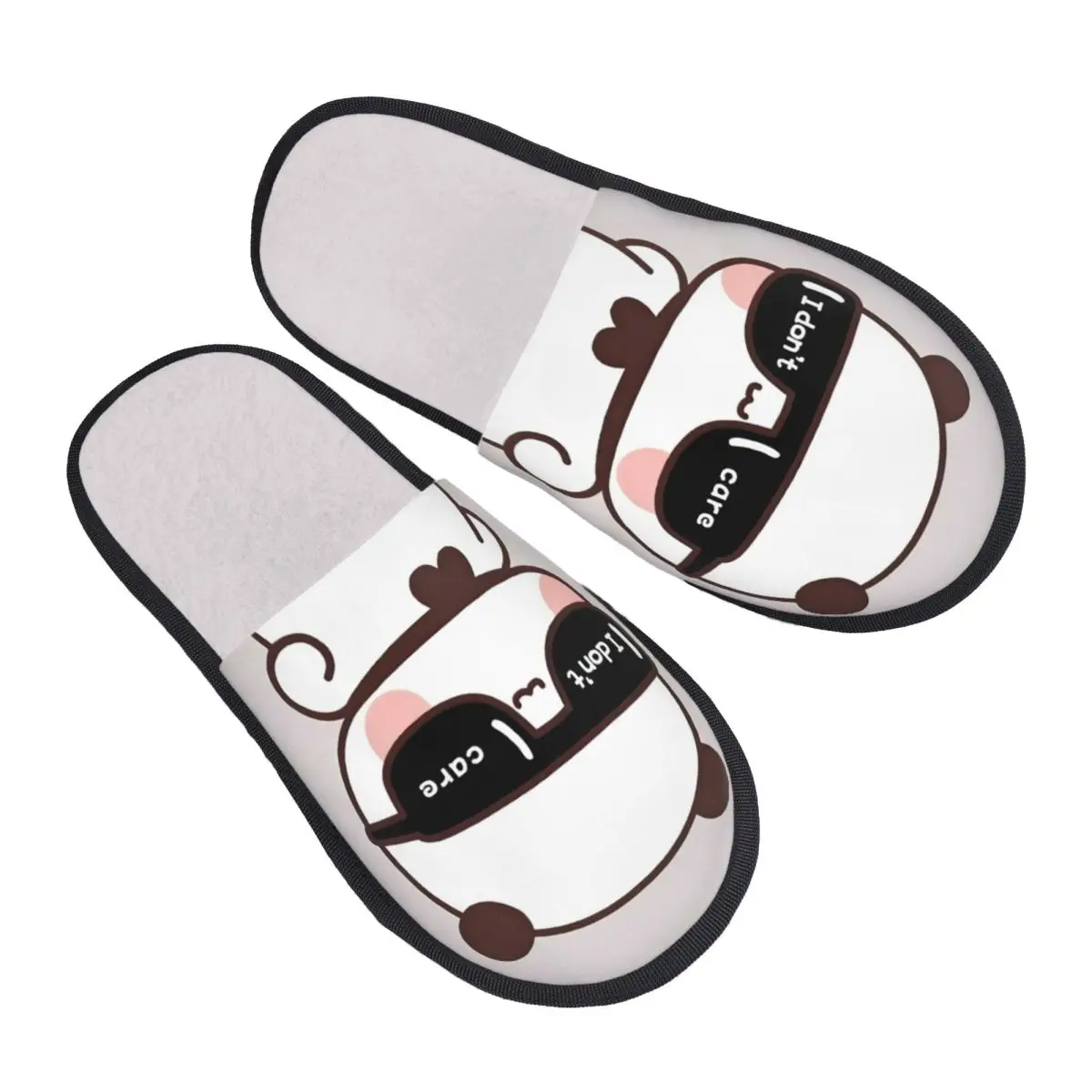 Custom Peach And Gomas Dudu Memory Foam Slippers Women Comfy Warm Bear Cartoon Anime Panda House Slippers