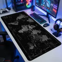 Alfombrilla de ratón con mapa de alta definición, alfombrilla de ratón grande, alfombrilla de escritorio, base antideslizante, lavable para uso doméstico y en la oficina