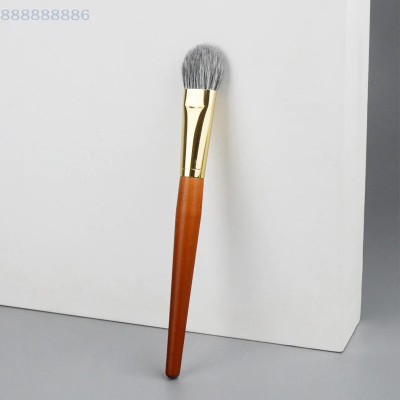 필수 화장 도구 천연 헤어 블러쉬 브러쉬 프로 메이크업 아티스트용 염소털 얼굴 디테일 섀도우 블러셔 브론저