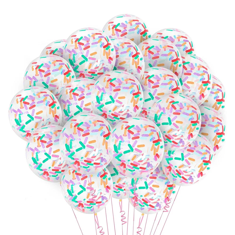 

10/20Pcs Multicolor Sprinkle Confetti Balloons 12 Inch Ice Cream Sprinkle Latex Balloon Wedding Birthday Party Baby Shower Decor