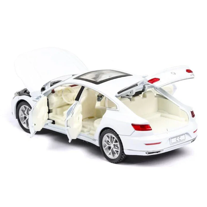 1:32 Volkswagen CC Alloy Toy Car Metal Die-casting Model Sound And Light Pull Back Toy Car Kids Gift Toys For Boys A132