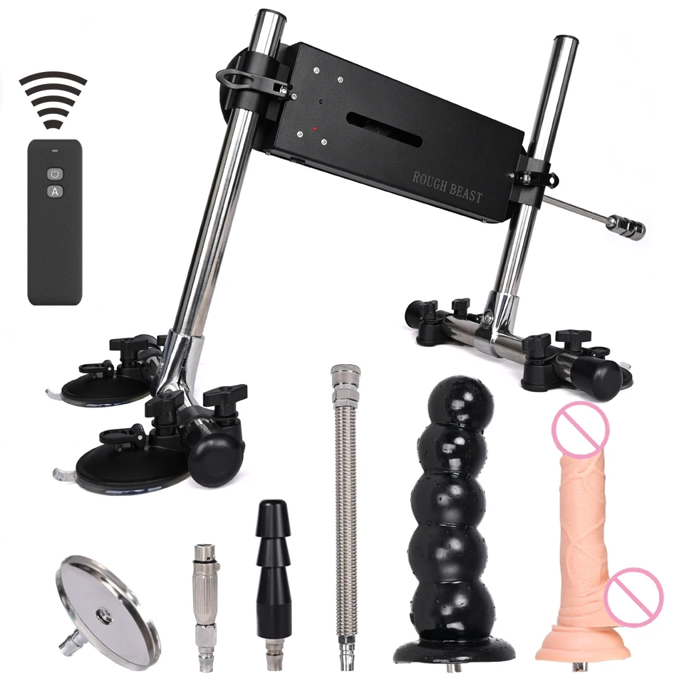 

ROUGH BEAST Sex Machine for Women and Men Wireless 72W Power Masturbation Machine with Quick Air Dildo Attachment Sex Products