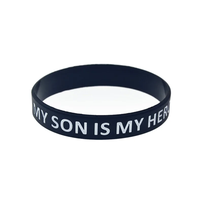 1 Stück „Mein Sohn ist mein Held“-Silikonarmband, Autismus-Bewusstseins-Armband, inspirierendes Armband, Geschenkidee für die Familie – Detail 2