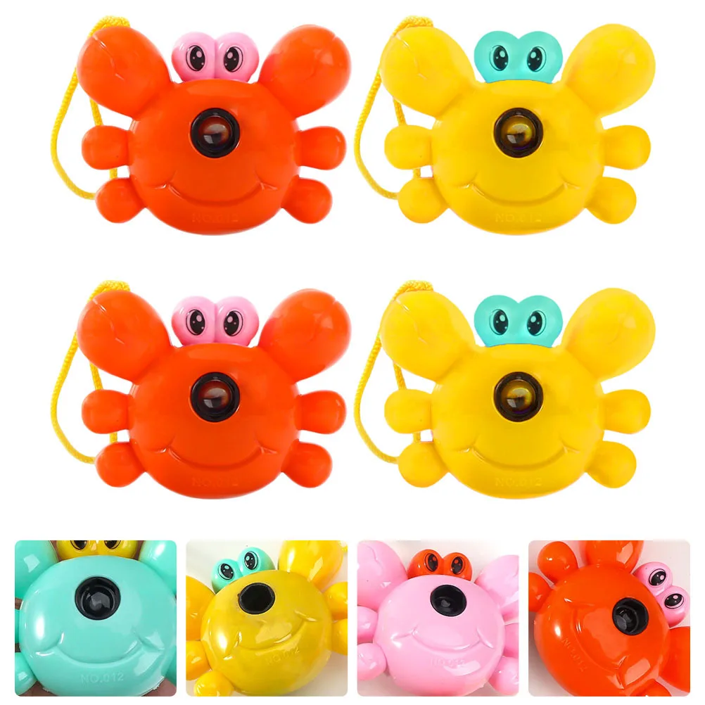 

6pcs Kid Camera Crab Shaped Educational Children Camera Plaything Fun Light-Up For Kids Educational Gift Idea