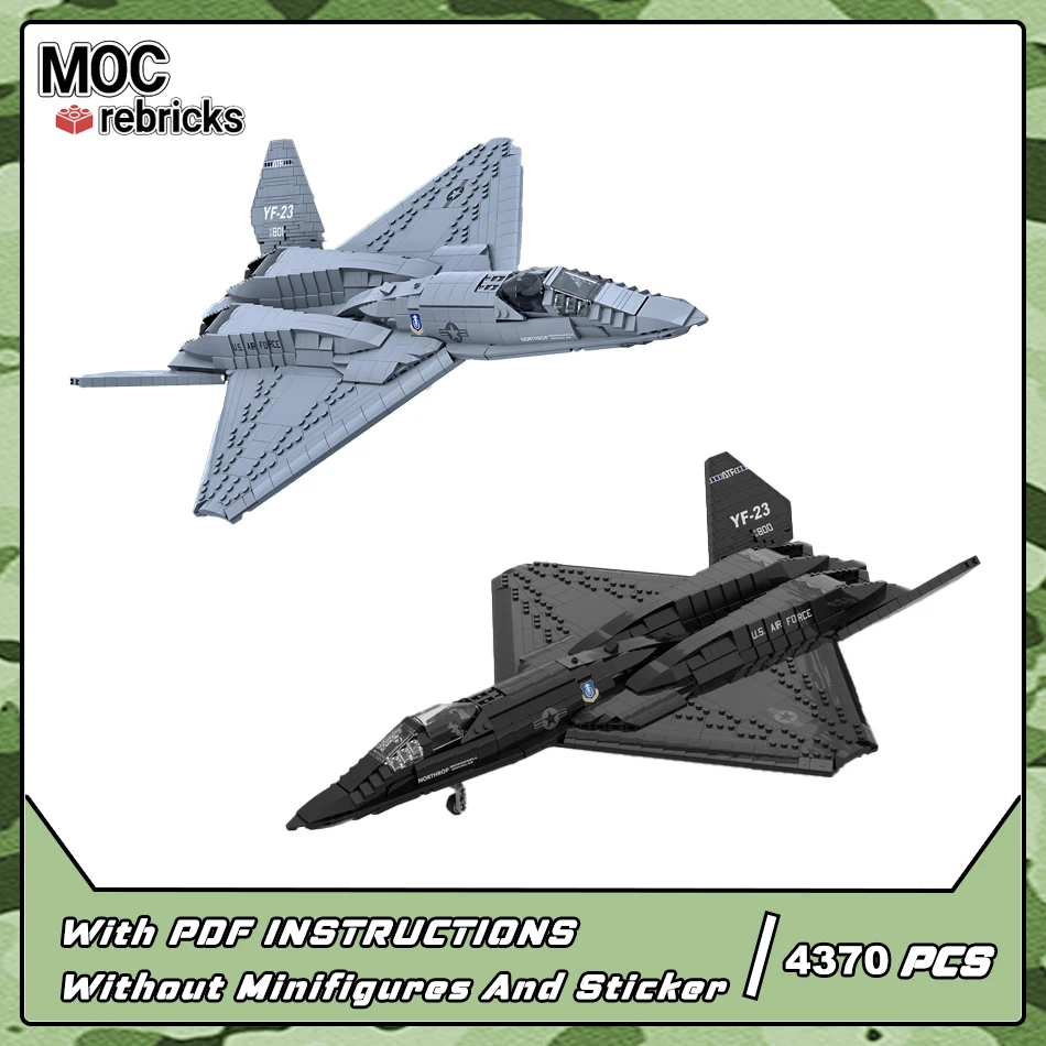 

Modern Military Combat Aircraft YF-23 Building Blocks Assembled Toy Air Force Weapon Fighter Bricks Assemble Plane Boys Toy