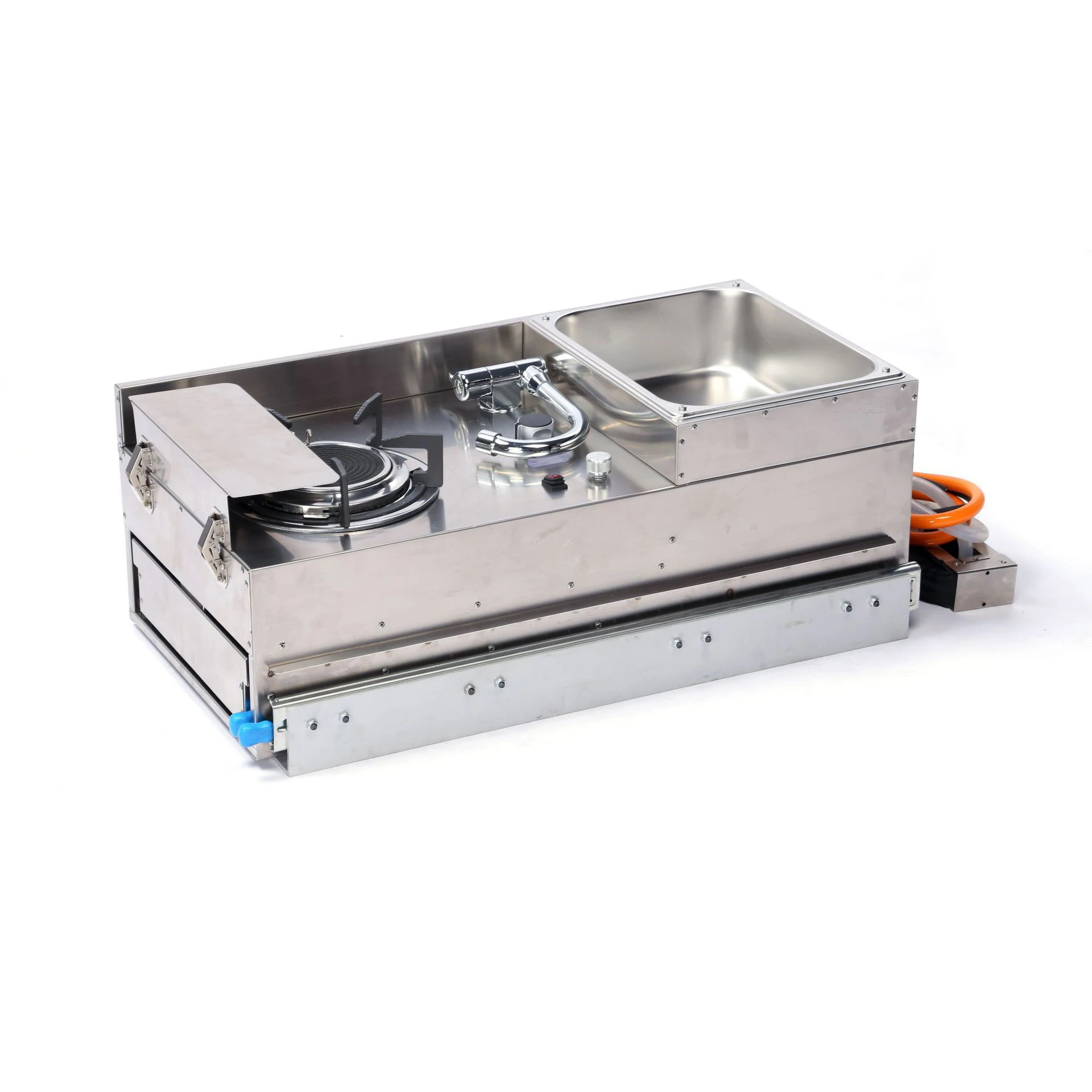 

304 Stainless Steel Rv Mobile Camper Trailer Pull Out Kitchen Slide Out Camper Kitchen For Camper