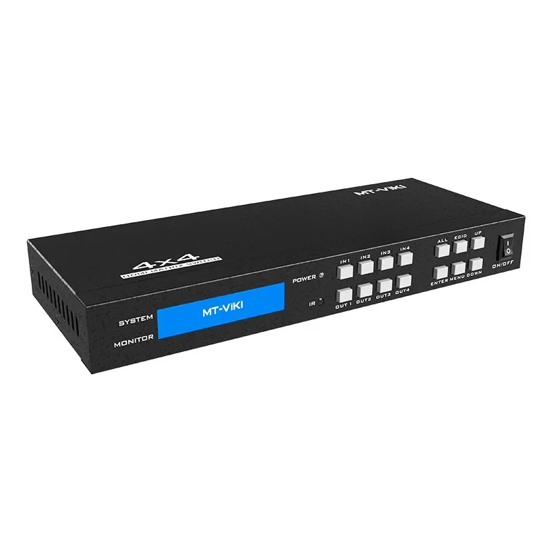 4K Video HDMI Matrix Switcher 4x4, MT-VIKI Audio Videoapparatuur 4 in 4 uit EDID 4K 60Hz HDMI Matrix