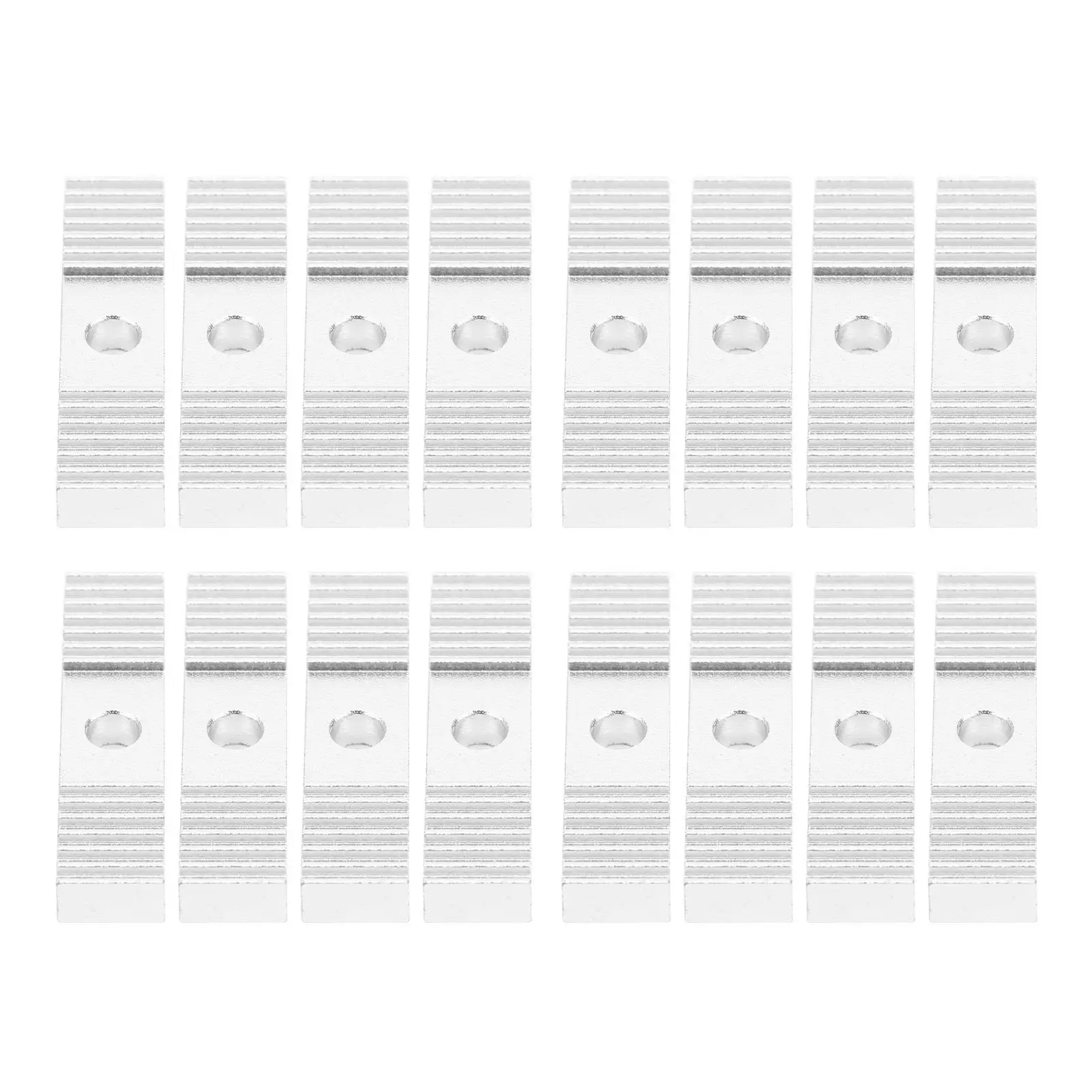 

16Pcs 9mm x 40mm Aluminum Alloy Timing Belt Fixing Tooth Oxidation Treatment Printer Parts