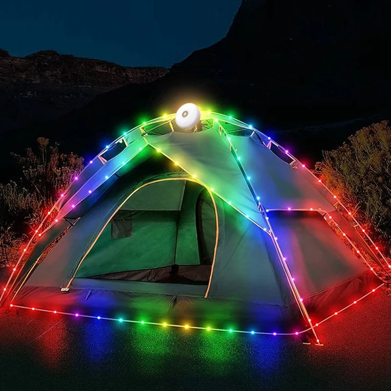 Led Light String 2 In 1 Ontwerp 2000Mah Oplaadbare 10M Outdoor Waterdichte Tent Lantaarn