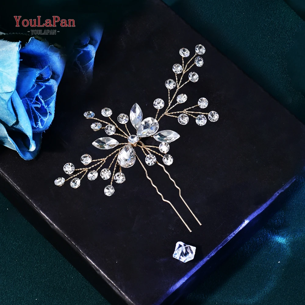 YouLaPan Elegant Women Rhinestone Flowers Hair Comb Suit Exquisite Bridal Wedding Accessories Handmade Party Headpiece HP965
