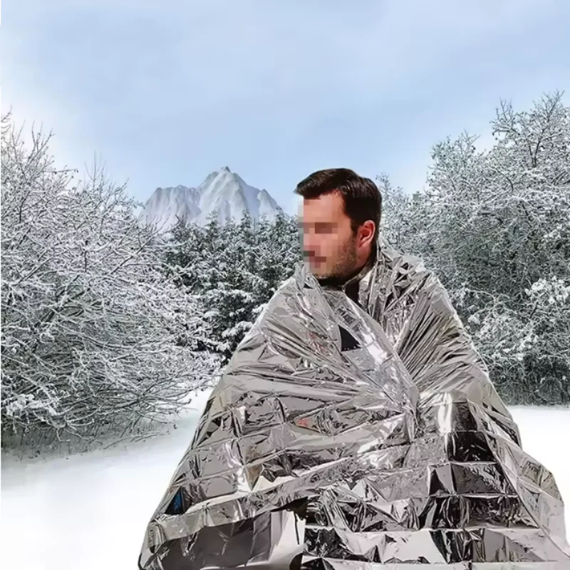 Survival Blanket Reflective - Wielofunkcyjna, wiatroodporna, wodoodporna kocowa mata termiczna