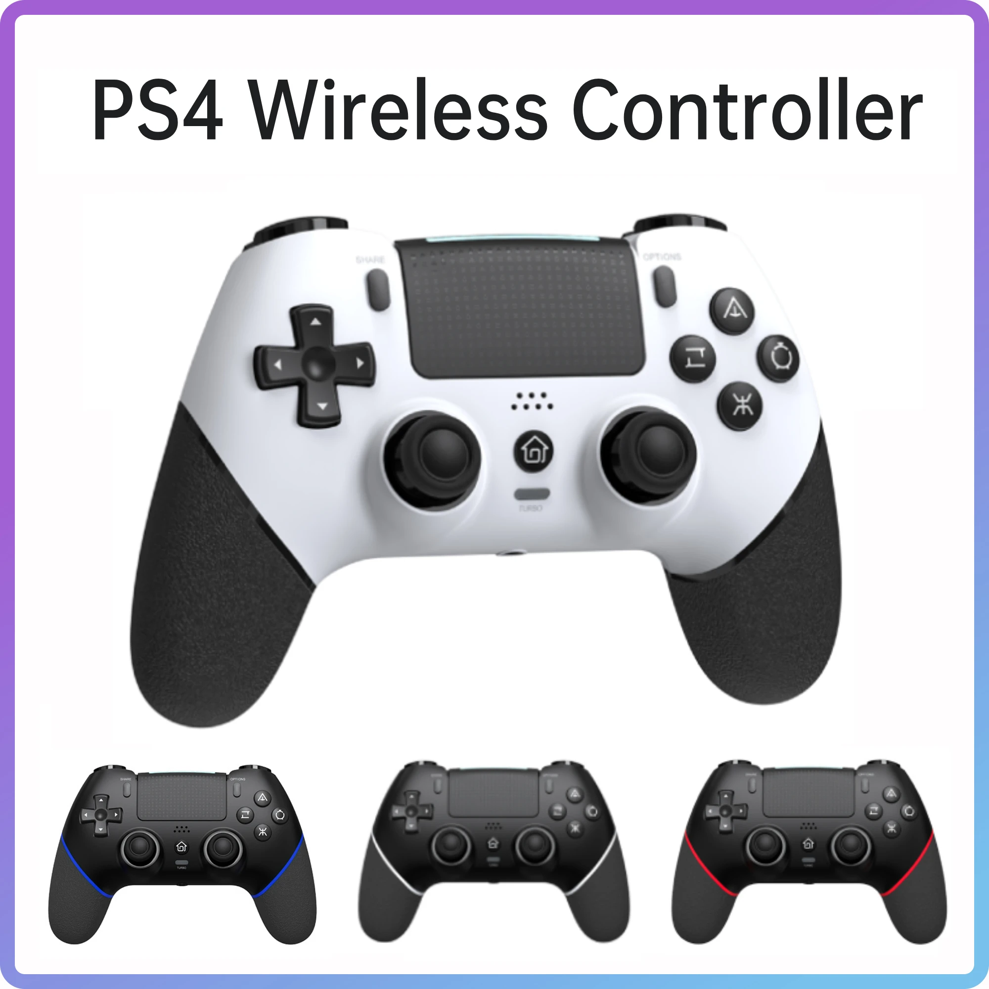 Wireless Controller for PS4/PS4 Pro/PS4 Slim/PC Dual Vibration Hall Effect Joystick Bluetooth Gaming Console for Playstation 4