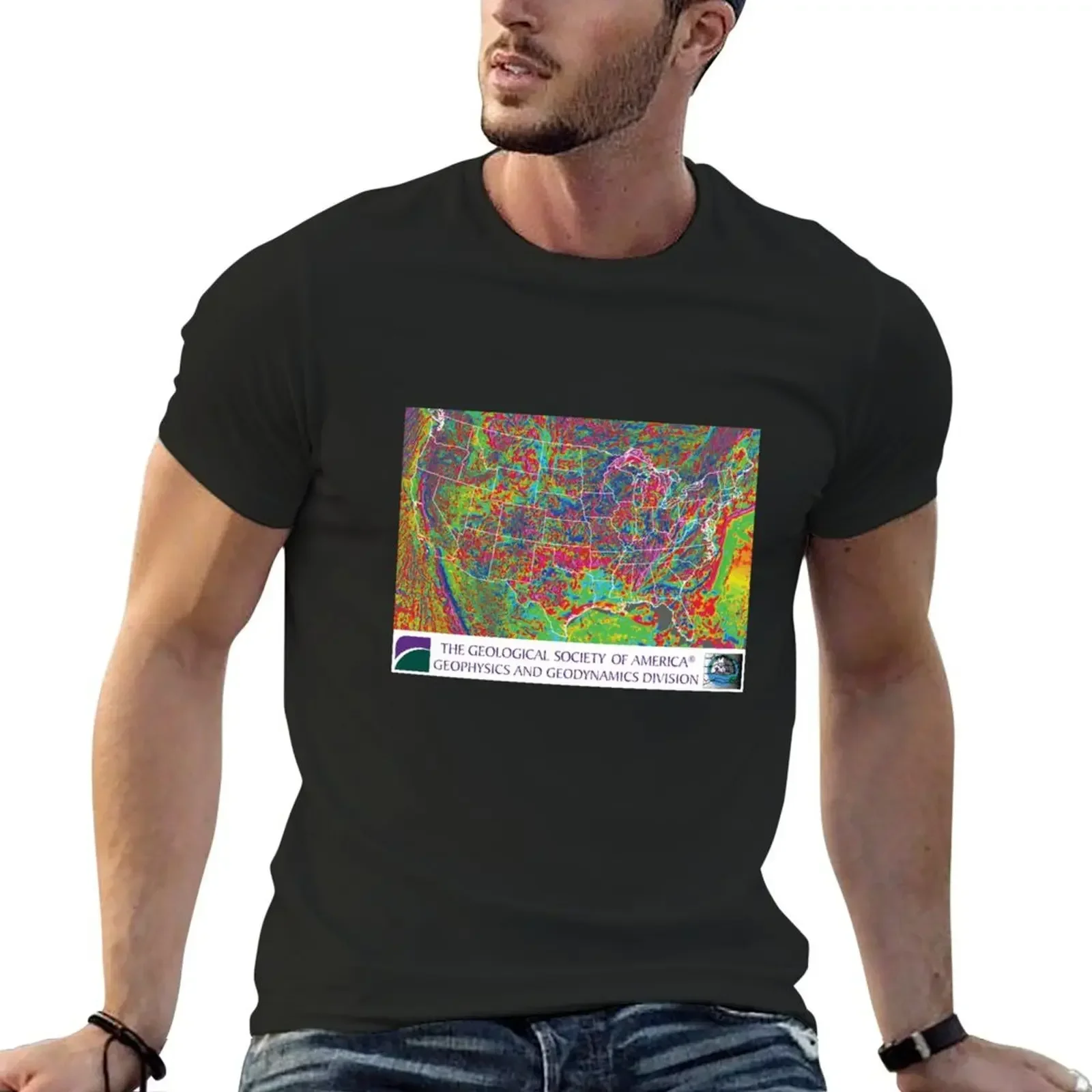 Magnetic anomaly map T-Shirt graphic shirts for a boy men clothings