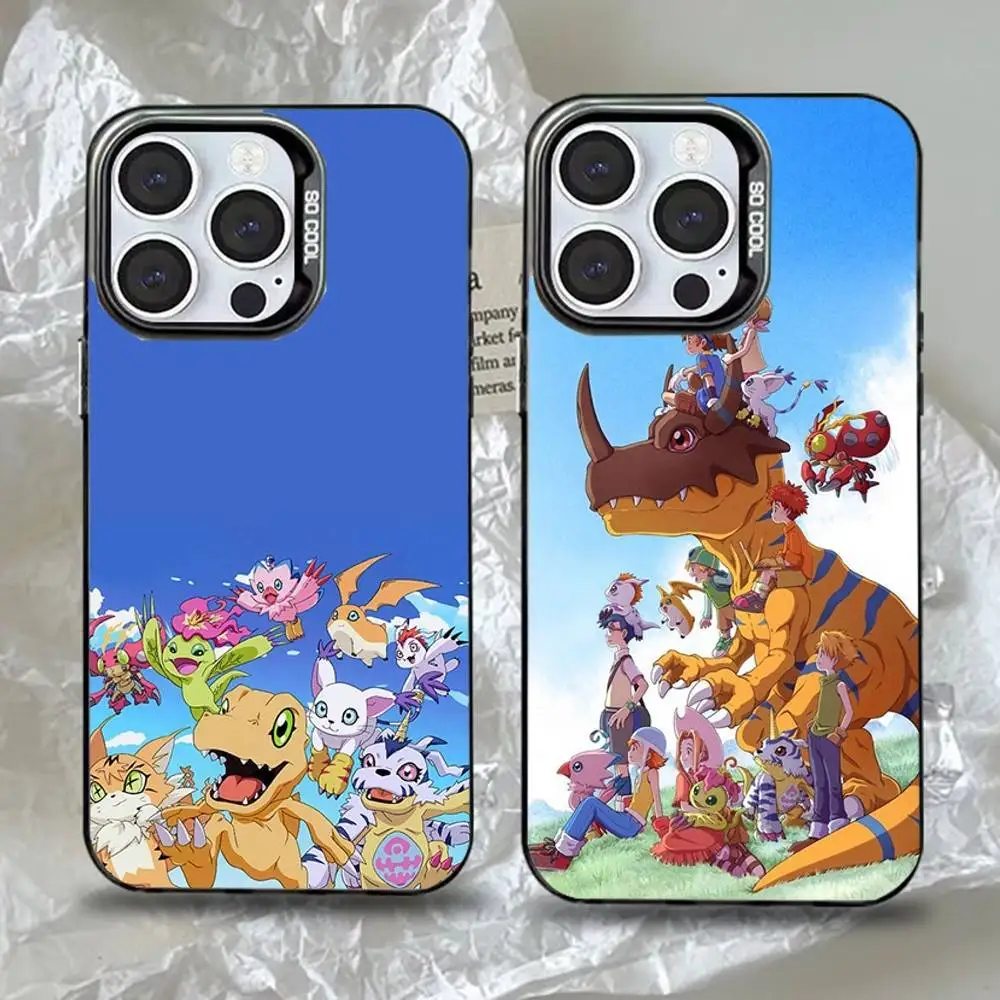 

Digimon Adventure Anime Phone Case For iPhone 16,15,14,13,12,11,Pro,Max,Plus,Mini,XS,SE Anti Fall Black Matte Hard Bumper