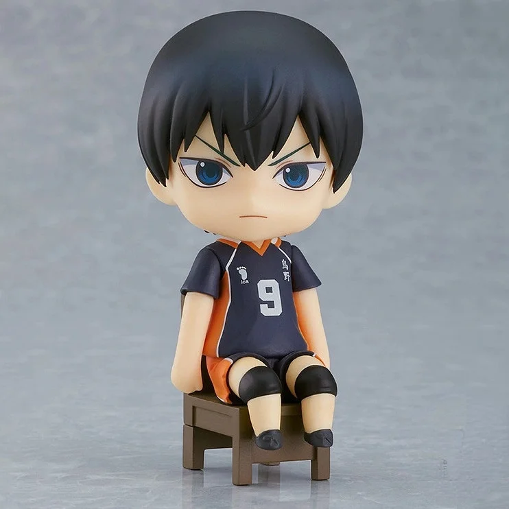 Haikyuu!! Tobio Kageyama sitting position 10cm Q version figma PVC Action Figure Anime Figure Model Toys Figure Doll Gift