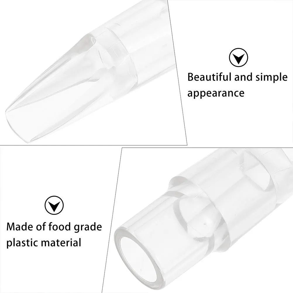 

Soprano Saxophone Head Plastic Transparent Mouthpiece Durable Professional Replacement Accessory For Beginner Small