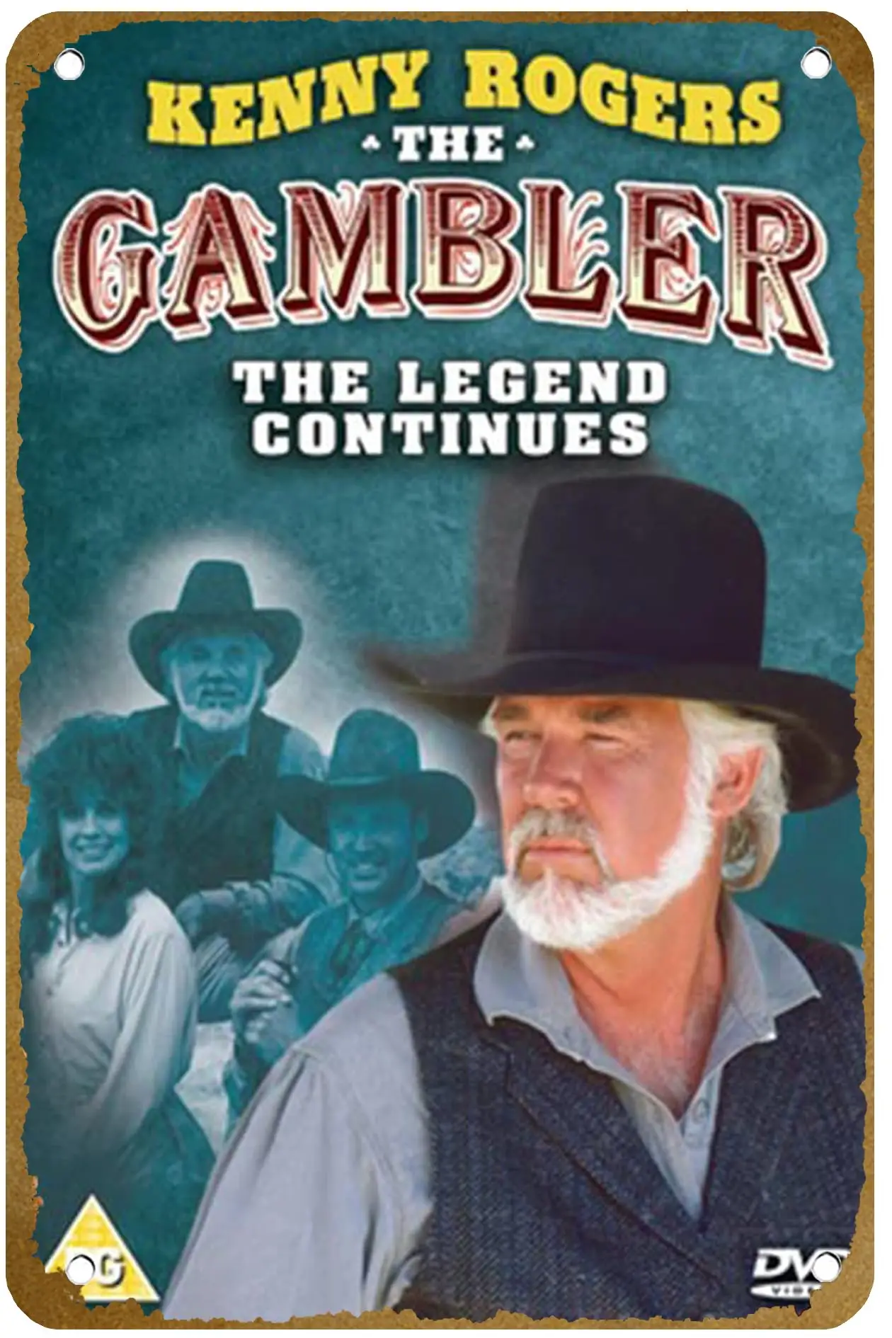 Kenny Rogers as The Gambler, Part III: The Legend Continues Poster Vintage Metal Tin sign Logo Family Club Bar Cafe Bedroom Art