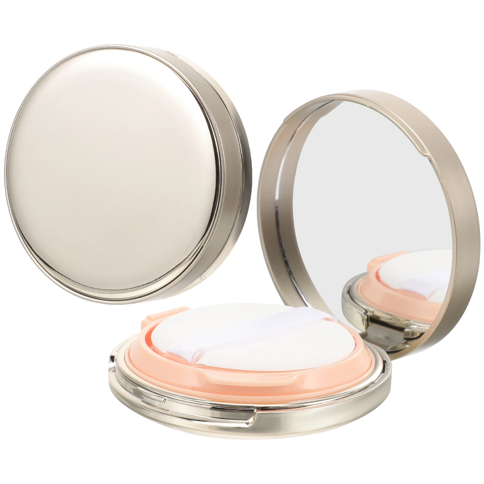 

2 pcs Empty Cushion Foundation Case Portable Powder Container Refillable Compact Travel Small Puff Box Lightweight