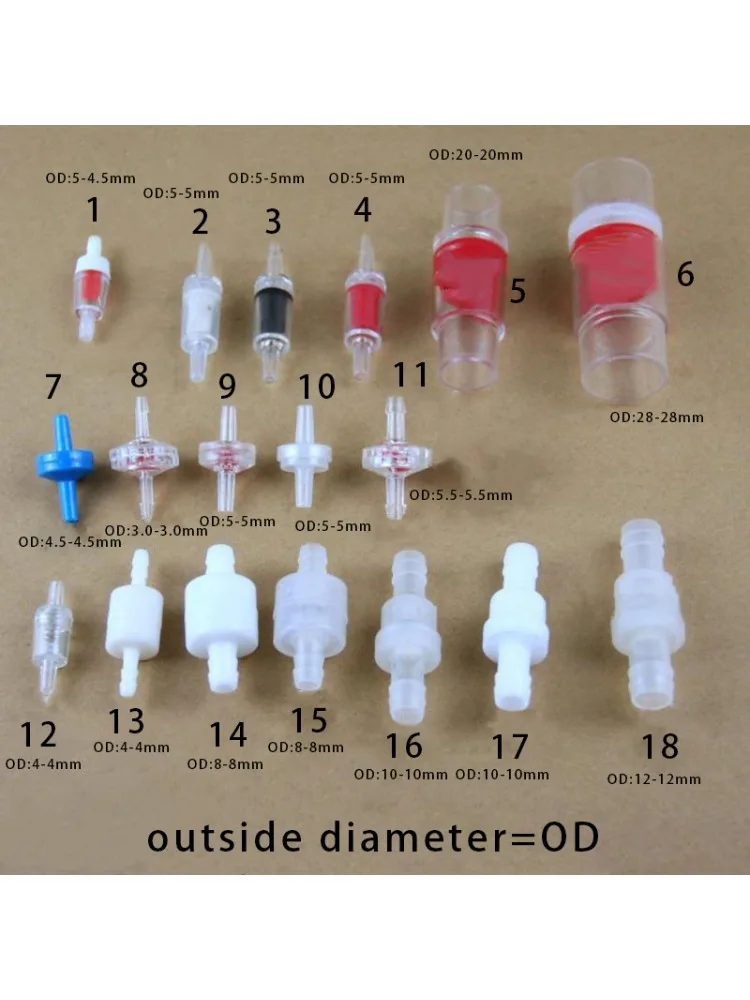 Vanne d'arrêt d'eau à sens unique, vannes anti-retour d'eau en plastique, vannes de contrôle des fluides en ligne, gaz combustible, liquide, 2 pièces