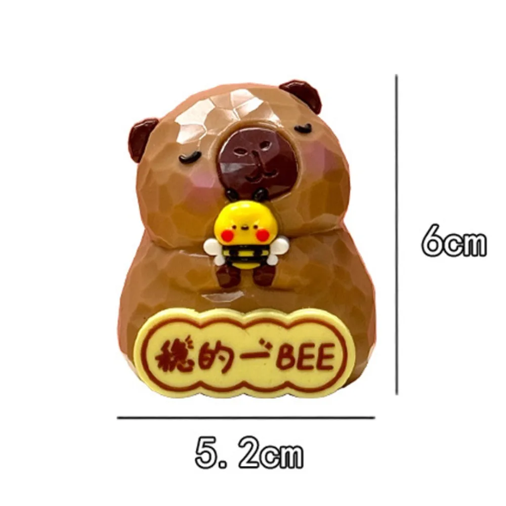 彫刻テクスチャカピバラデスクオーナメントカエル豚カピバラ人形おもちゃかわいい工芸品シミュレーションカピバラモデルワーク