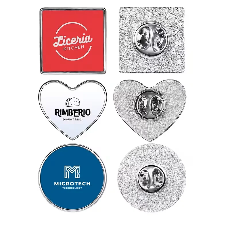 Sublimation Custom Image Silver Metal Button Cufflinks Brooch, Customised Logo Design Badge Personalised Unisex Gift Craft view 2