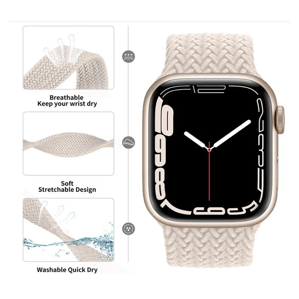 حزام حلقة مضفر لساعة أبل 44 مللي متر 40 45 41 46 42 38 Ultra 2 49 مللي متر سوار correas iWatch سلسلة 10 9 8 7 6 5 4 3 se #2