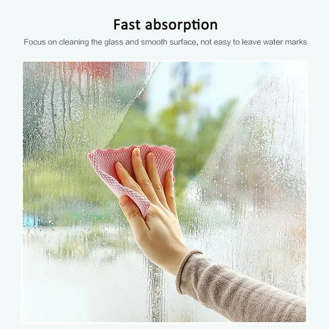NanoScale Streak-Miracle Cleaning Cloths Pads Kitchen Anti-Grease Wiping Rags Miracle Cleaning Towel For Home Kitchen Tool image 5