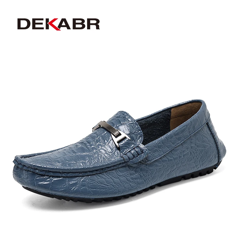 

DEKABR 2025 New Design Genuine Leather Casual Men's Loafers Slip-On Breathable Anti-Slip Driving Shoes Large Size 38-48