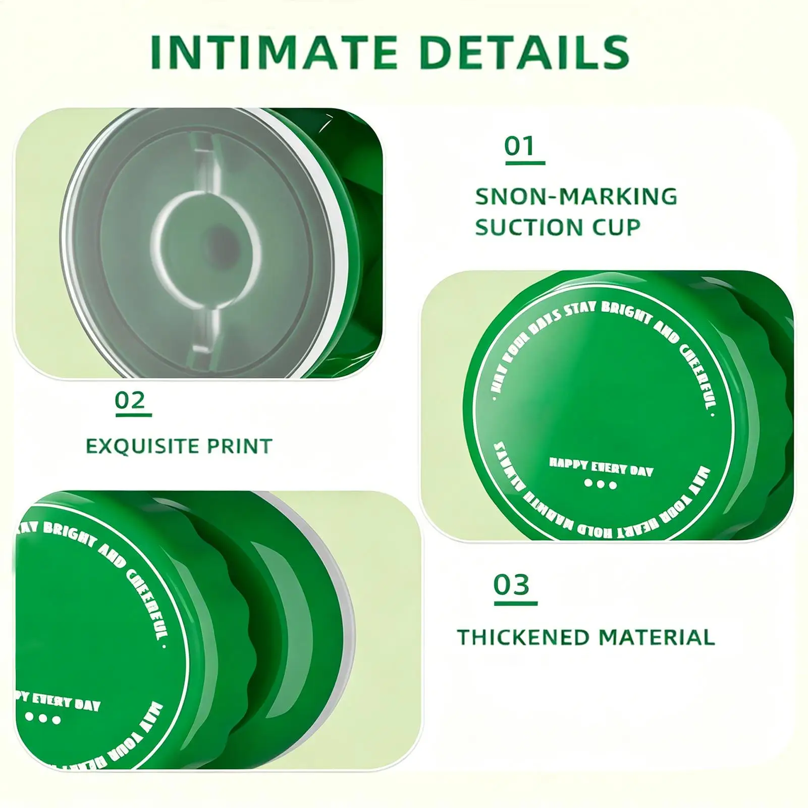 Door Knob 2 Pieces Suction Cup Modern Room Decor No-Drill Indoor Door Handles for Drawer Cabinet Cupboard Refrigerator Home