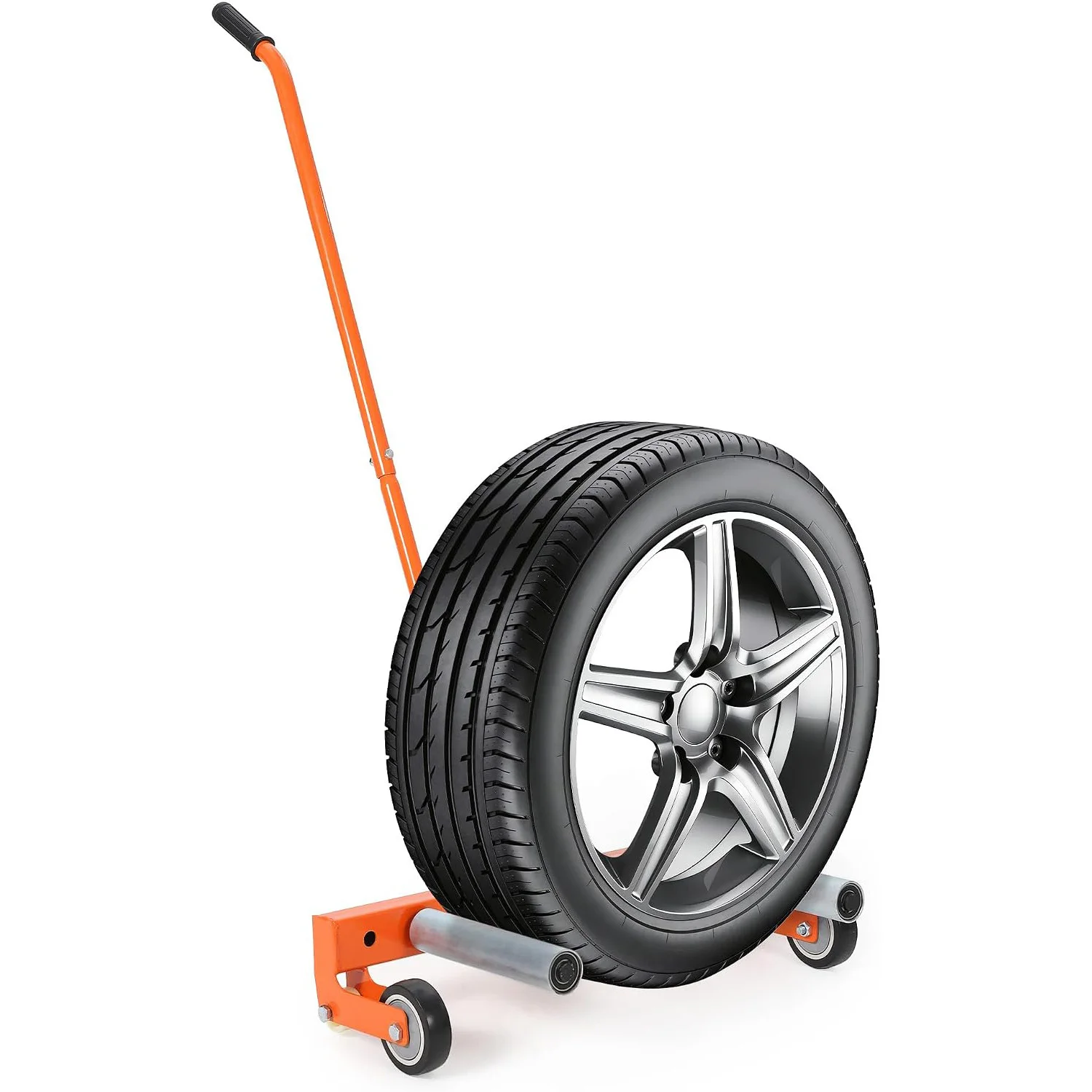 330 lb Adjustable Tire Lifter Dolly Cart - Semi Truck Wheel Handling Base - 23.5–43.5 in Width Range - 360° Rollers for Easy Lift & Positioning