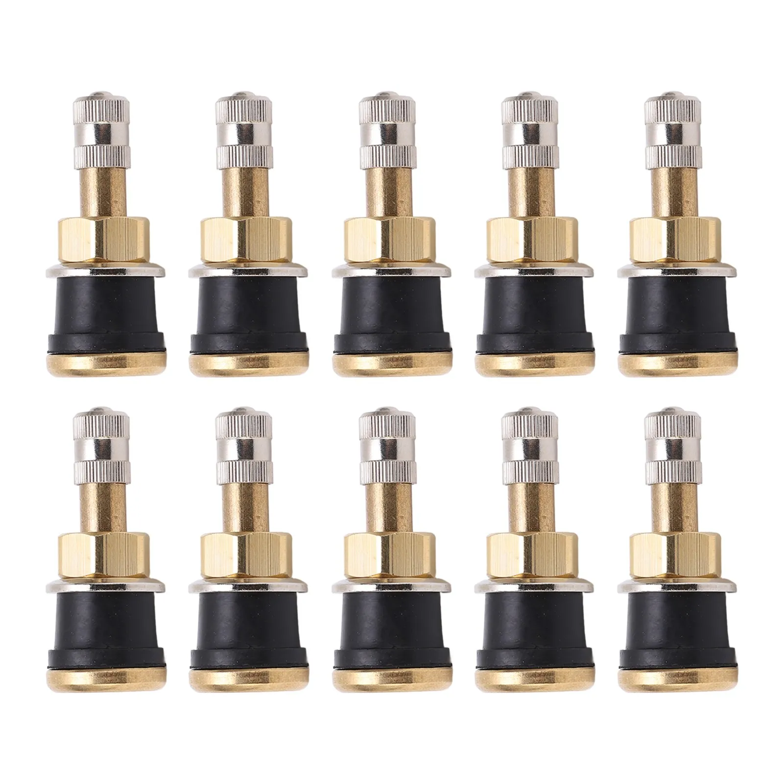 10 Pcs Brass Valve Stem TR501 High Strength Tubeless Truck Valve Stem for 0.625in Valve Holes