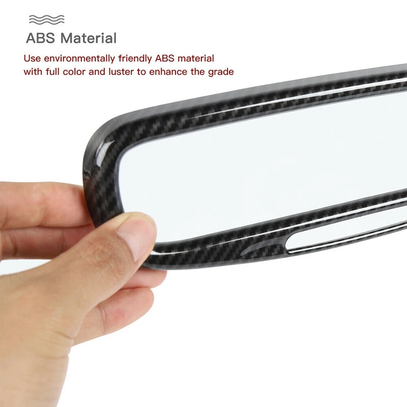 Rearview Mirror Frame Cover Trim ABS Carbon Fiber for Dodge Durango 2011-2020 Interior Accessories