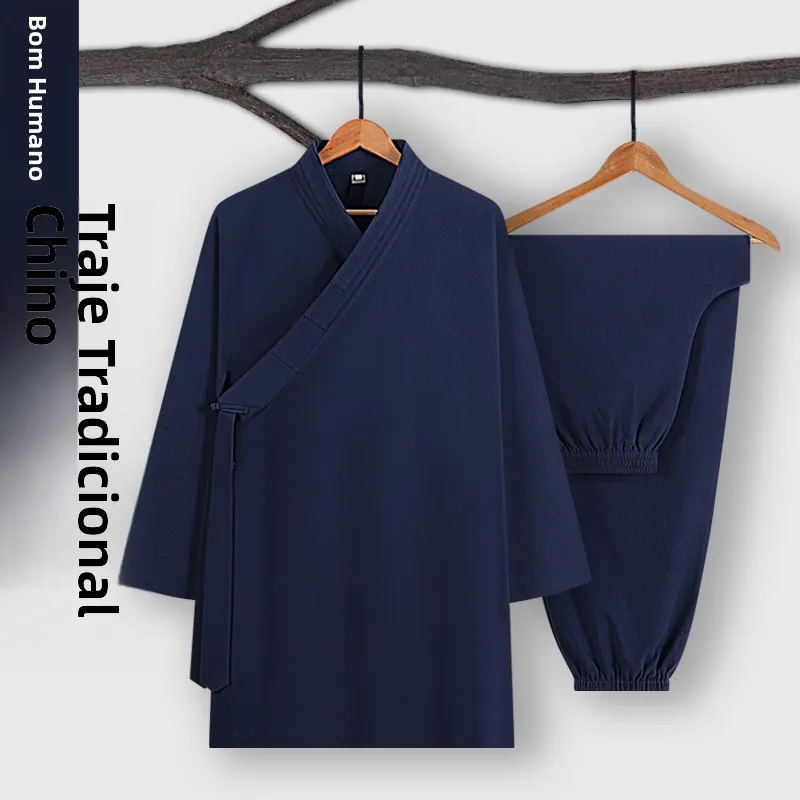 vetements-de-pratique-du-tai-chi-monocouche-robe-taoiste-col-san-qing-tenue-taoiste-wu-dang-vetements-monastiques-fibre-de-polyester-vetements-de-printemps