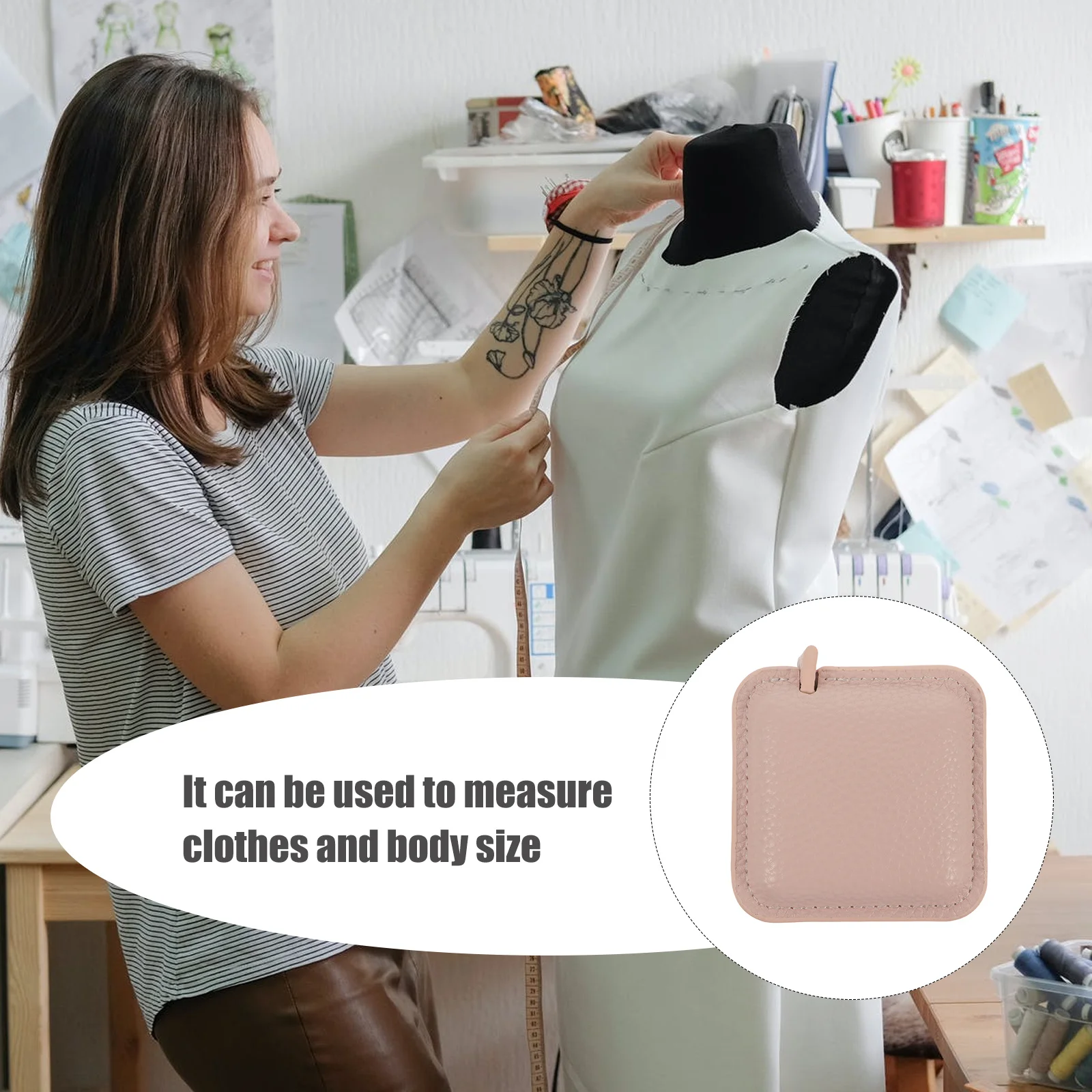 

1Pcs PU Tape Measure Mini Portable Durable Double Sided Scale Multipurpose Convenient Clothes Body Measuring Tape Measuring