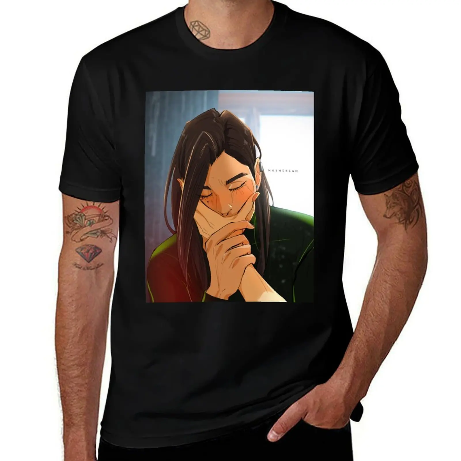 Kuvira kisses Su's hand -Mashersan T-Shirt Minimalist Plain Crew Neck T-Shirt
